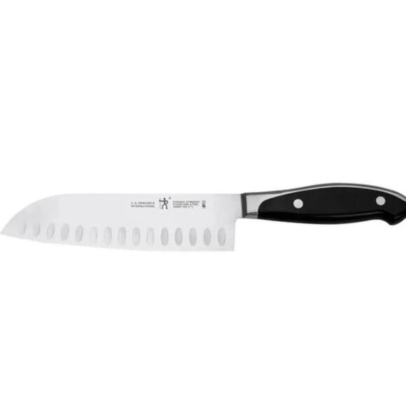 Henckels Synergy Forged Hollow Edge 7" Santoku Knife - Picture 3 of 8